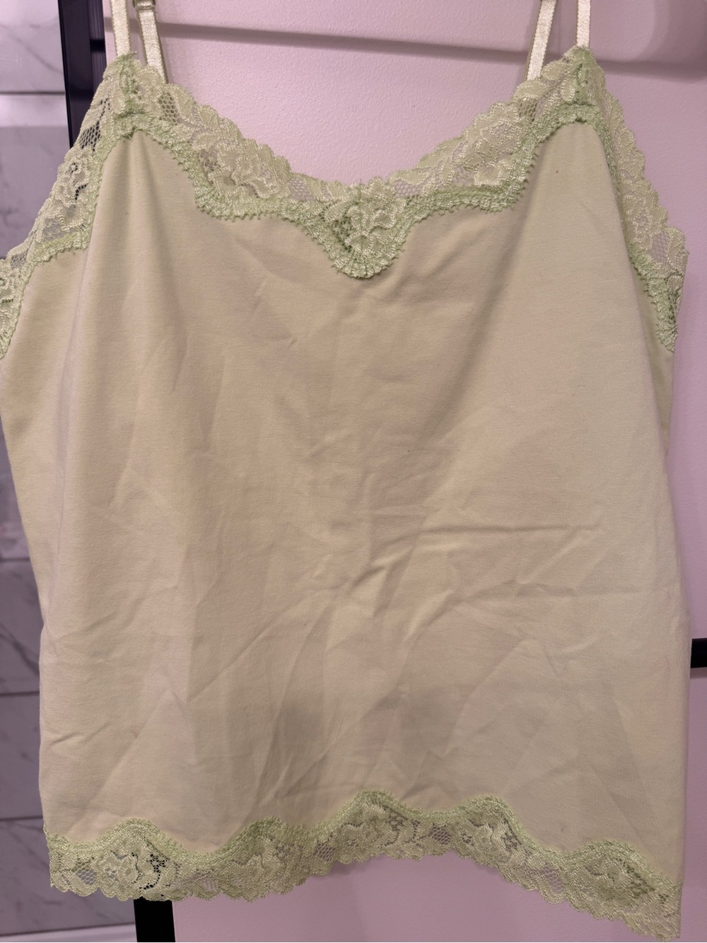 St. John's Bay Light Lime Lace-Trim Cami